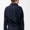 Denim indigo mavisi drape gömlek