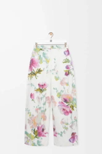 Denim kot pantolon Beyaz/Pembe