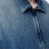 Denim mavisi fermuarlı ceket