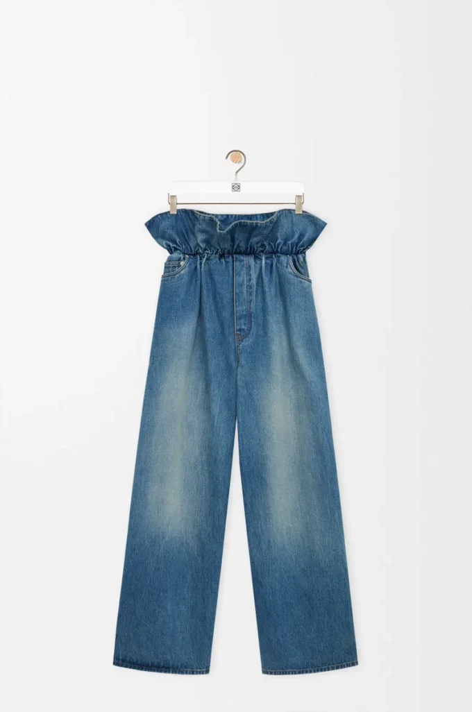 Denim mavisi Flamenko kot pantolon