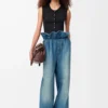 Denim mavisi Flamenko kot pantolon