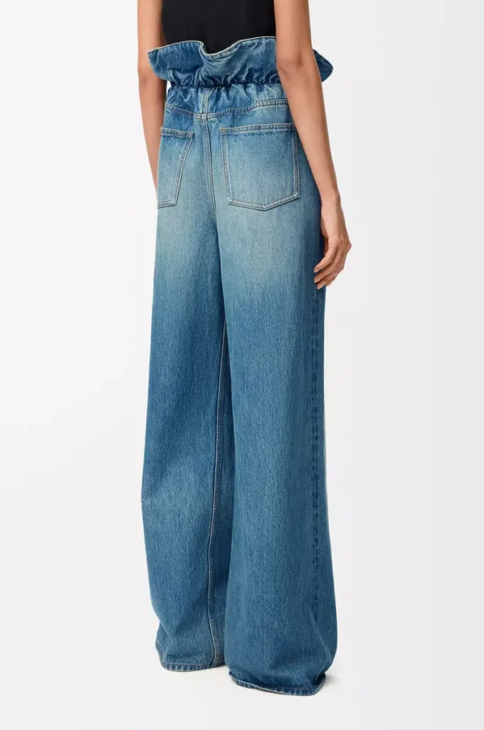 Denim mavisi Flamenko kot pantolon