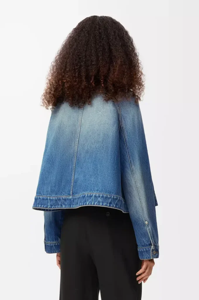 Denim mavisi trapez ceket
