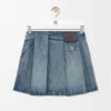 Denim mini etek Yıkanmış Denim