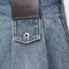 Denim mini etek Yıkanmış Denim
