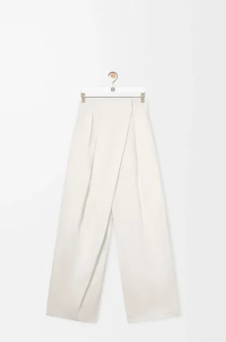Denim sargılı kot pantolon Beyaz