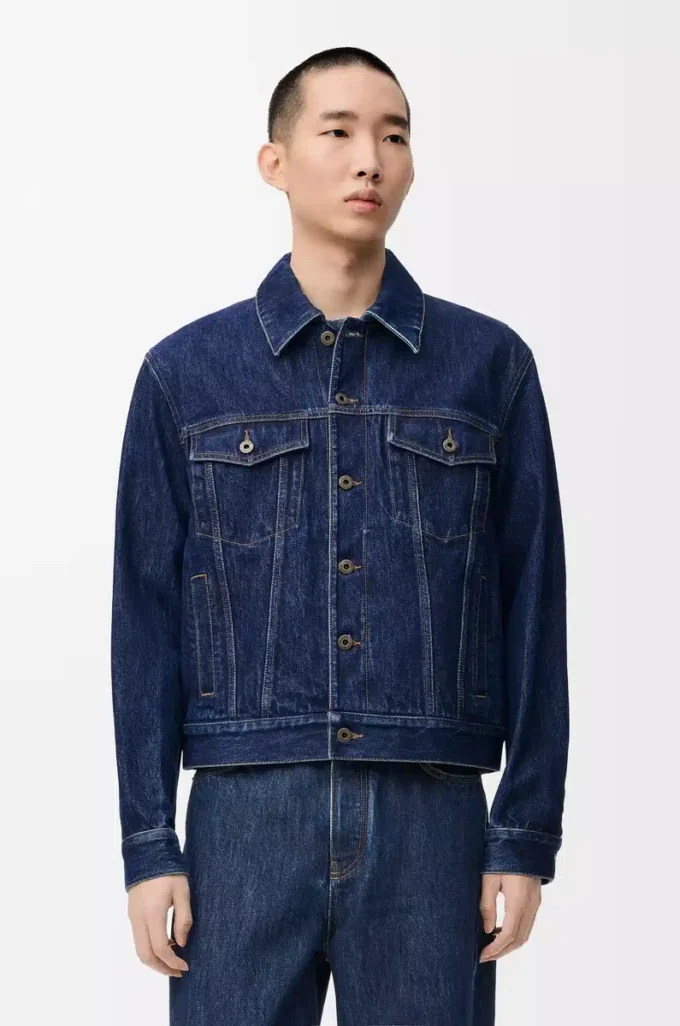 Denim ve nappa dana derisinden hibrit ceket Ham Denim