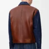 Denim ve nappa dana derisinden hibrit ceket Ham Denim