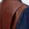 Denim ve nappa dana derisinden hibrit ceket Ham Denim