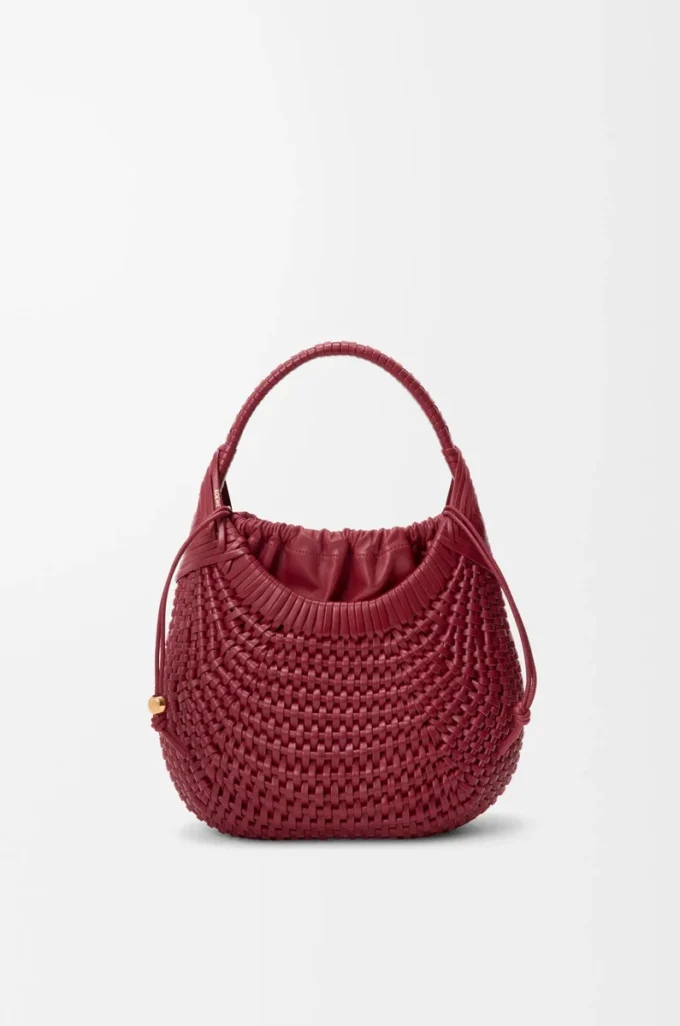 Deri Diamond hobo çanta Kiraz
