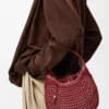 Deri Diamond hobo çanta Kiraz