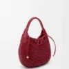 Deri Diamond hobo çanta Kiraz