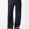 Dönüşlü kot pantolon Raw Denim/Mavi