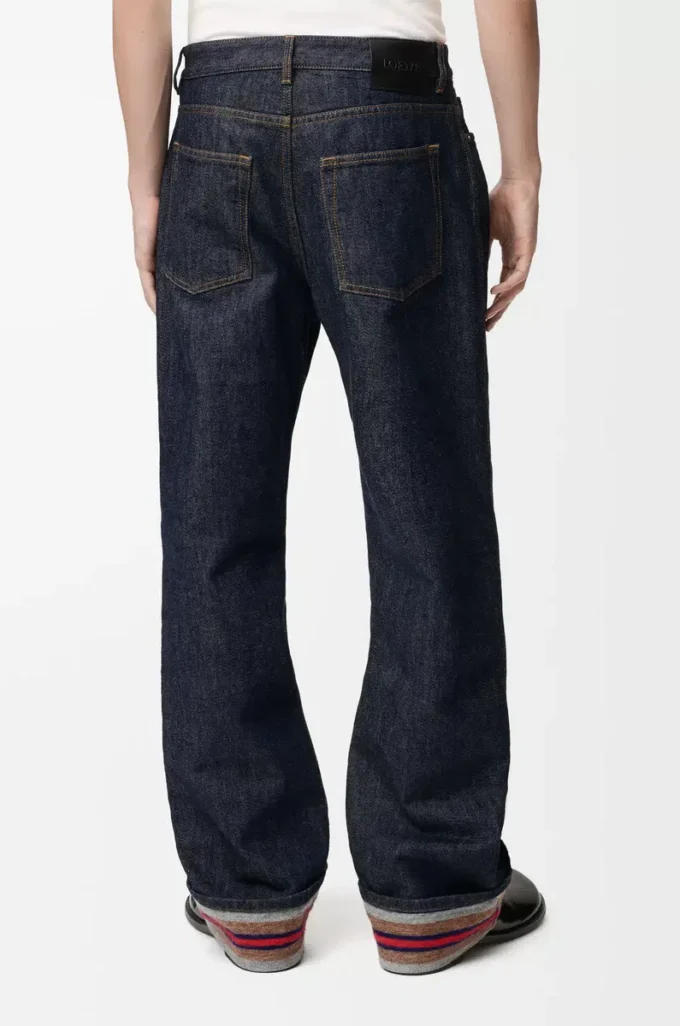 Dönüşlü kot pantolon Raw Denim/Mavi