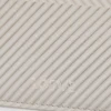 Dokulu klasik dana derisinden çift katlı bozuk para cüzdanı Shell Grey