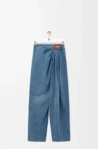 Drapeli kot pantolon, indigo mavisi