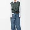 Drapeli kot pantolon, indigo mavisi