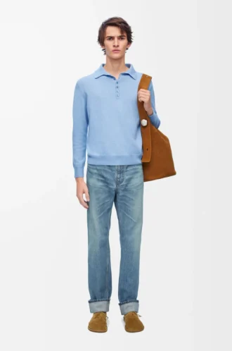 Düz paça kot pantolon Vintage Mavi