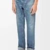 Düz paça kot pantolon Vintage Mavi