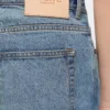 Düz paça kot pantolon Vintage Mavi