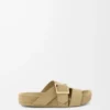 Ease Buckle süet slayt Sahara
