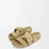 Ease Buckle süet slayt Sahara