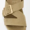 Ease Buckle süet slayt Sahara