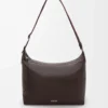 Esnek damarlı dana derisinden Cubi crossbody çanta Oxblood