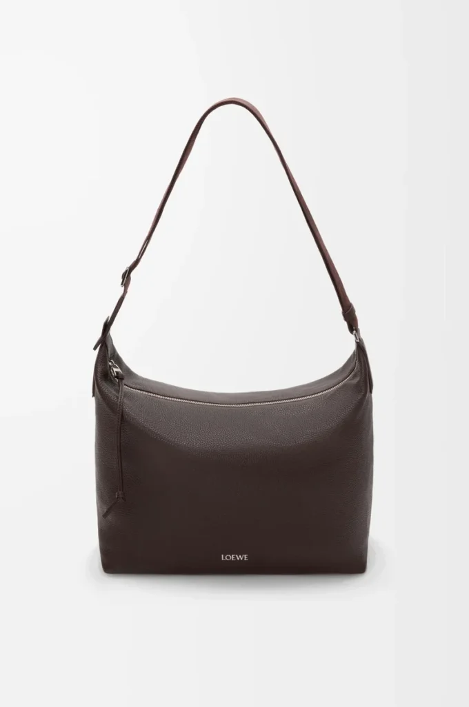 Esnek damarlı dana derisinden Cubi crossbody çanta Oxblood