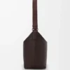 Esnek damarlı dana derisinden Cubi crossbody çanta Oxblood