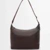 Esnek damarlı dana derisinden Cubi crossbody çanta Oxblood
