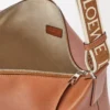 Esnek, pürüzsüz dana derisi ve jakarlı Tan rengi Cubi Crossbody çanta