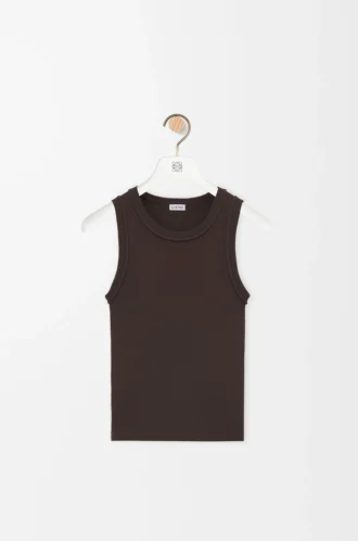 Esnek viskon anagram tank top Kahverengi
