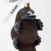 Üfleme camdan yapılmış çikolata/siyah renkli süs
