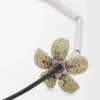 Flor kolye, gümüş ve kristallerden yapılmış Sarı/Gümüş