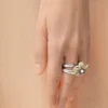 Flor yüzük, gümüş ve kristaller Sarı/Gümüş