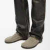 Fırçalanmış süet Campo loafer Haki Yeşili