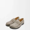 Fırçalanmış süet Campo loafer Haki Yeşili