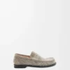 Fırçalanmış süet haki yeşili Campo loafer