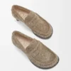 Fırçalanmış süet haki yeşili Campo loafer