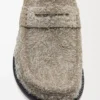 Fırçalanmış süet haki yeşili Campo loafer