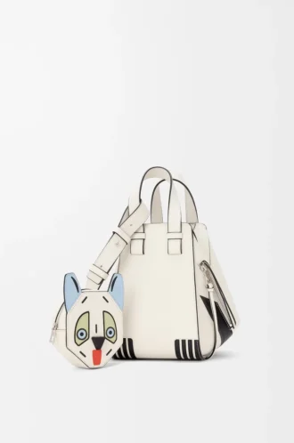 Futurist Cat kompakt Hammock çanta, klasik dana derisi, Soft White