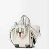 Futurist Cat kompakt Hammock çanta, klasik dana derisi, Soft White