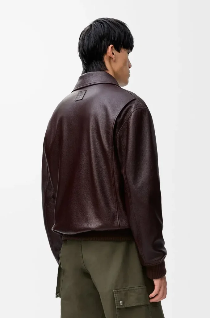 Geyik derisinden üretilmiş Aviator ceket, Oxblood rengi
