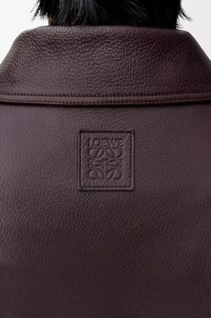 Geyik derisinden üretilmiş Aviator ceket, Oxblood rengi