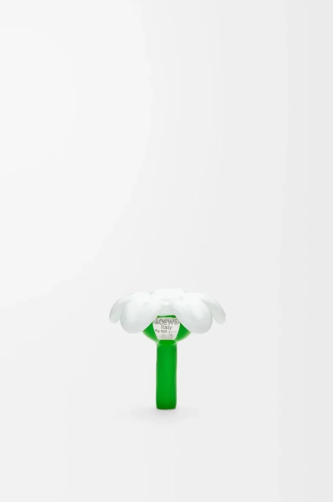 Gümüş Flower Seat kolye ucu Gümüş/Beyaz