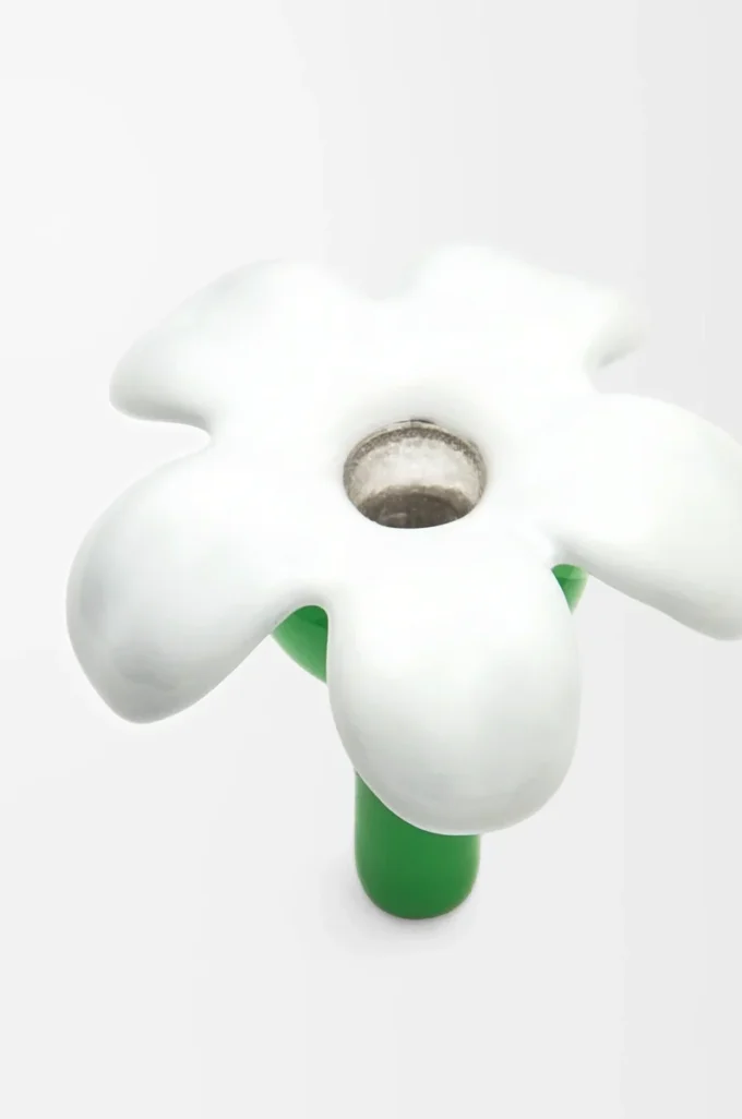 Gümüş Flower Seat kolye ucu Gümüş/Beyaz