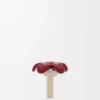 Gümüşten yapılmış Flower Seat kolye ucu Gümüş/Bordo