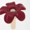Gümüşten yapılmış Flower Seat kolye ucu Gümüş/Bordo