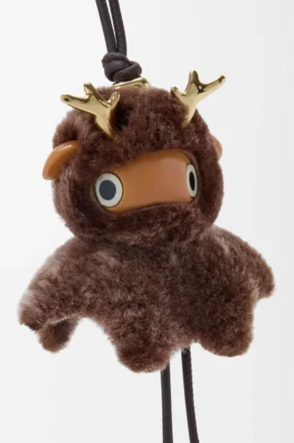 Kahverengi shearling Fawnie charm